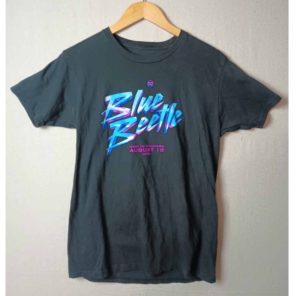 DC Comics Blue Beetle Movie T-Shirt‎ Graphic Short Sleeve Black Size Small
